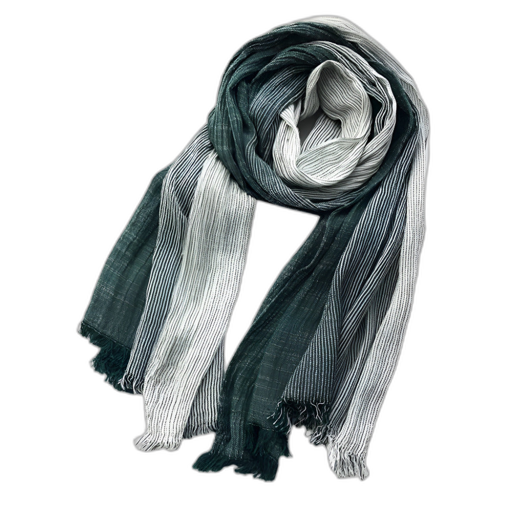 Duo-Tone Weave Cotton Pashmina Scarf