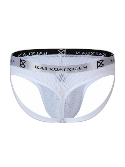 3 Pack Men's Mesh Thong with Stretch & Breathable 3D Support Pouch