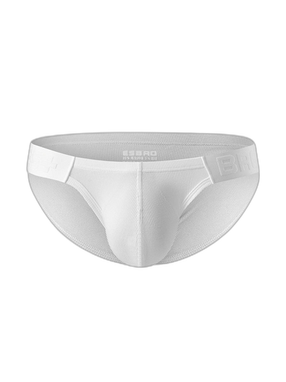 2 Pack Men's Solid Color Low Rise Sweat-Absorbent Large U-Shaped Small Pocket Briefs