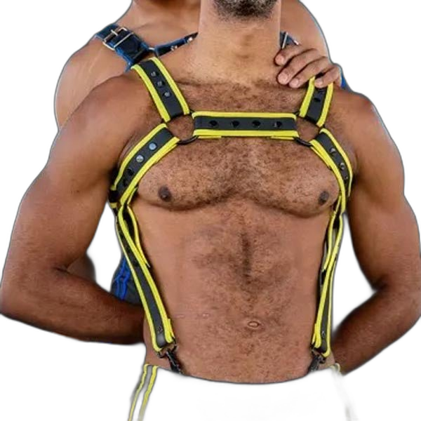 Mr.S Leather FuckGear Crossbow Harness Black/Yellow