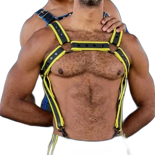 Mr.S Leather FuckGear Crossbow Harness Black/Yellow