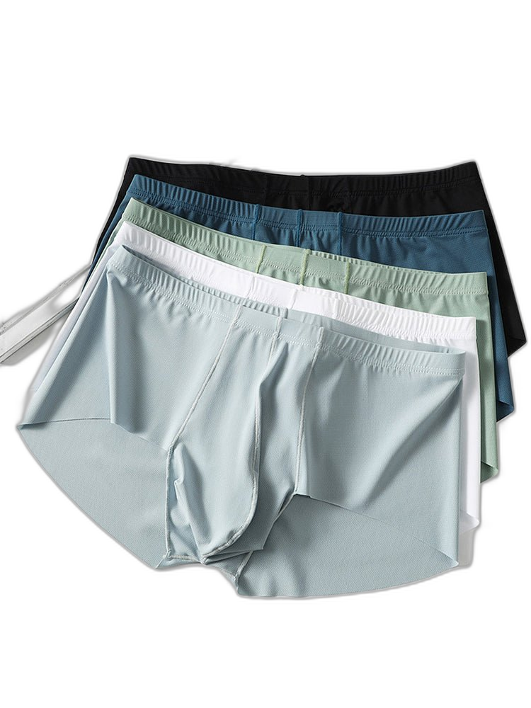 3 Pack Men's Contoured Pouch Seamless Trunks