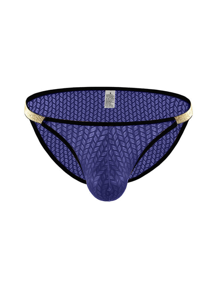 Men's Sexy High-Cut Low-Rise Mesh Nylon Briefs