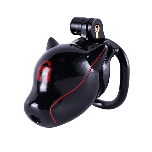 Furjoi Drone Hood Chastity Cage Red
