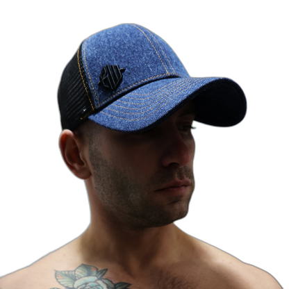 Breedwell Loaded Denim Trucker Baseball Cap Dark Stonewall Wash