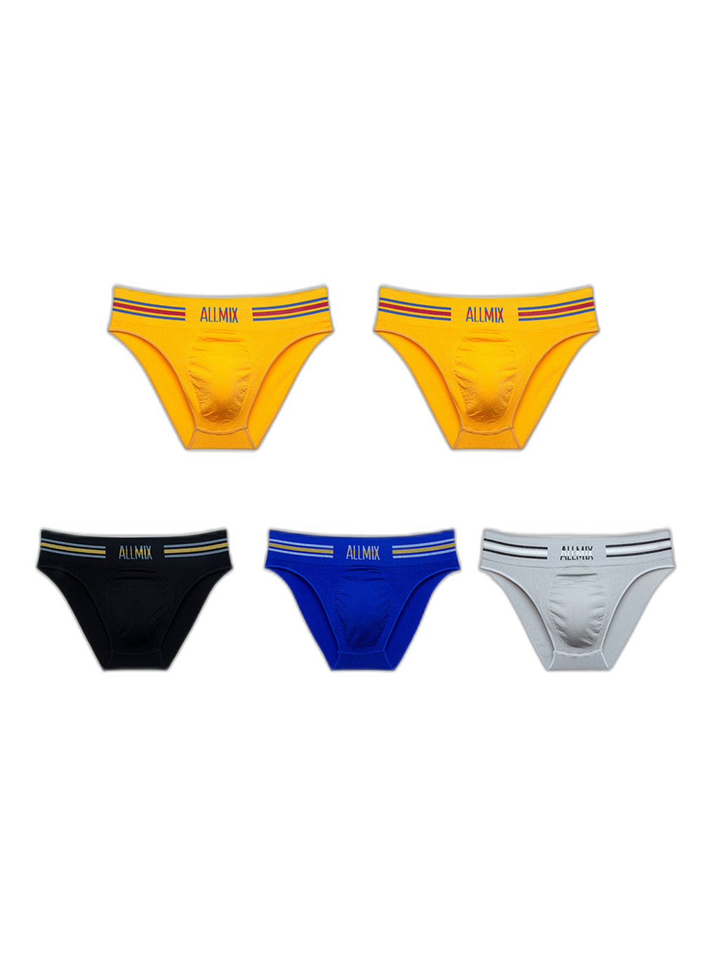 5 Pack ALLMIX Men's Seamless Bulge Pouch Briefs