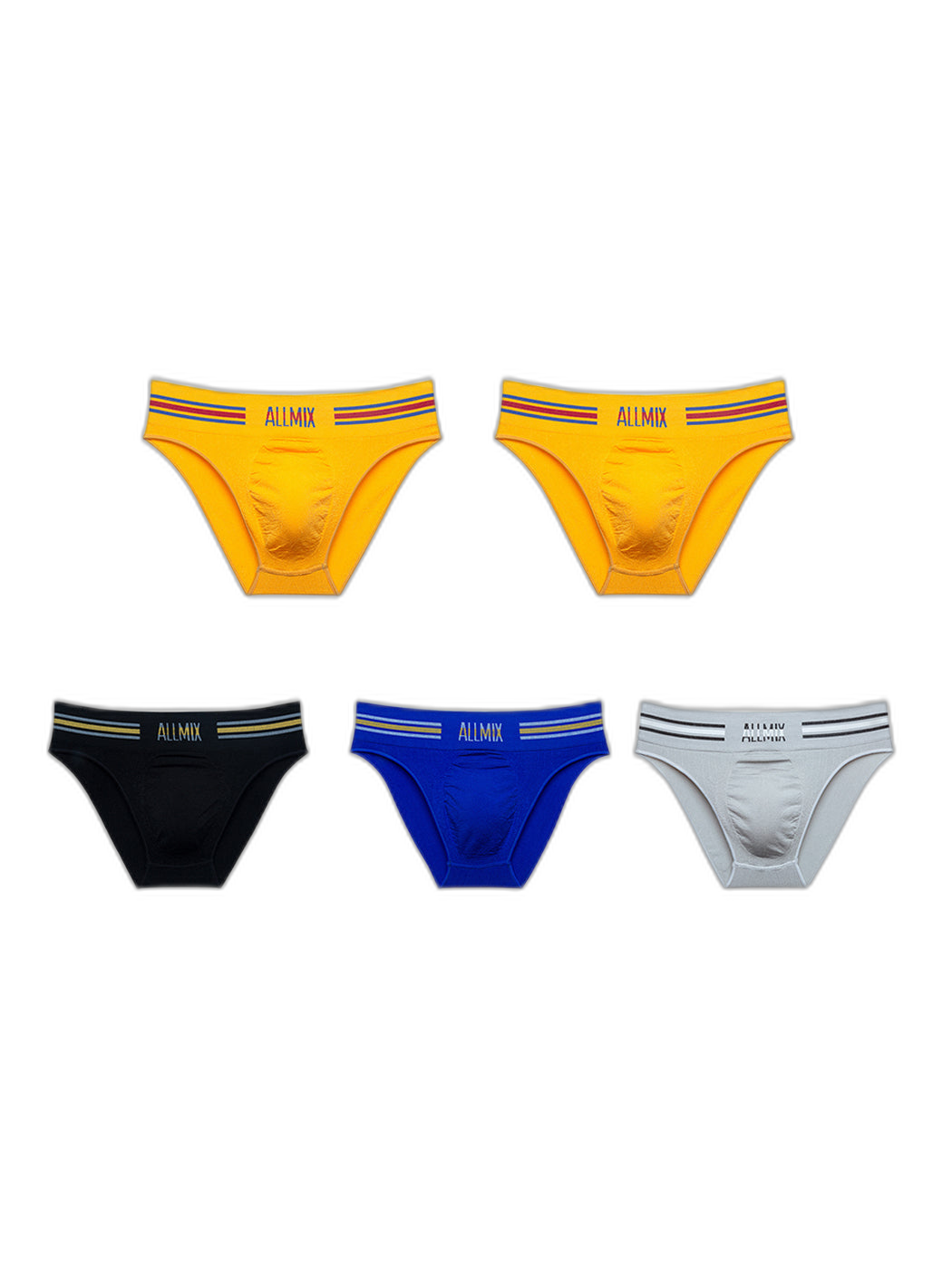 5 Pack ALLMIX Men's Seamless Bulge Pouch Briefs