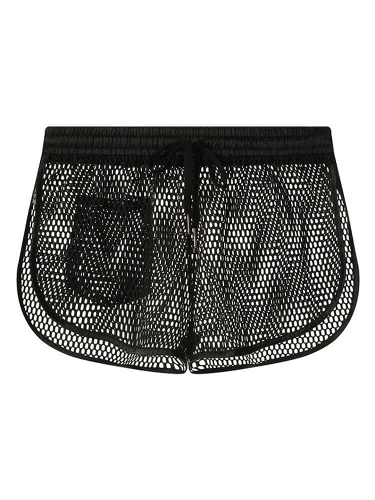 Men's Sexy Sheer Mesh Loose-Fit Home Shorts