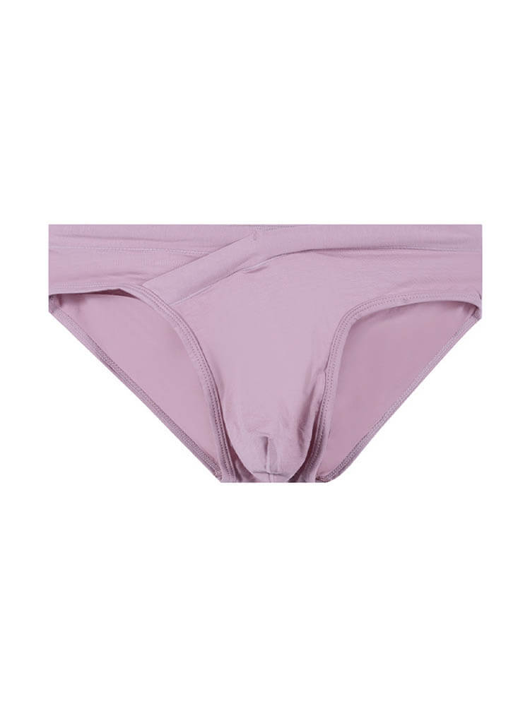 Men's Sexy Solid Color V-Shaped Waist Modal Briefs
