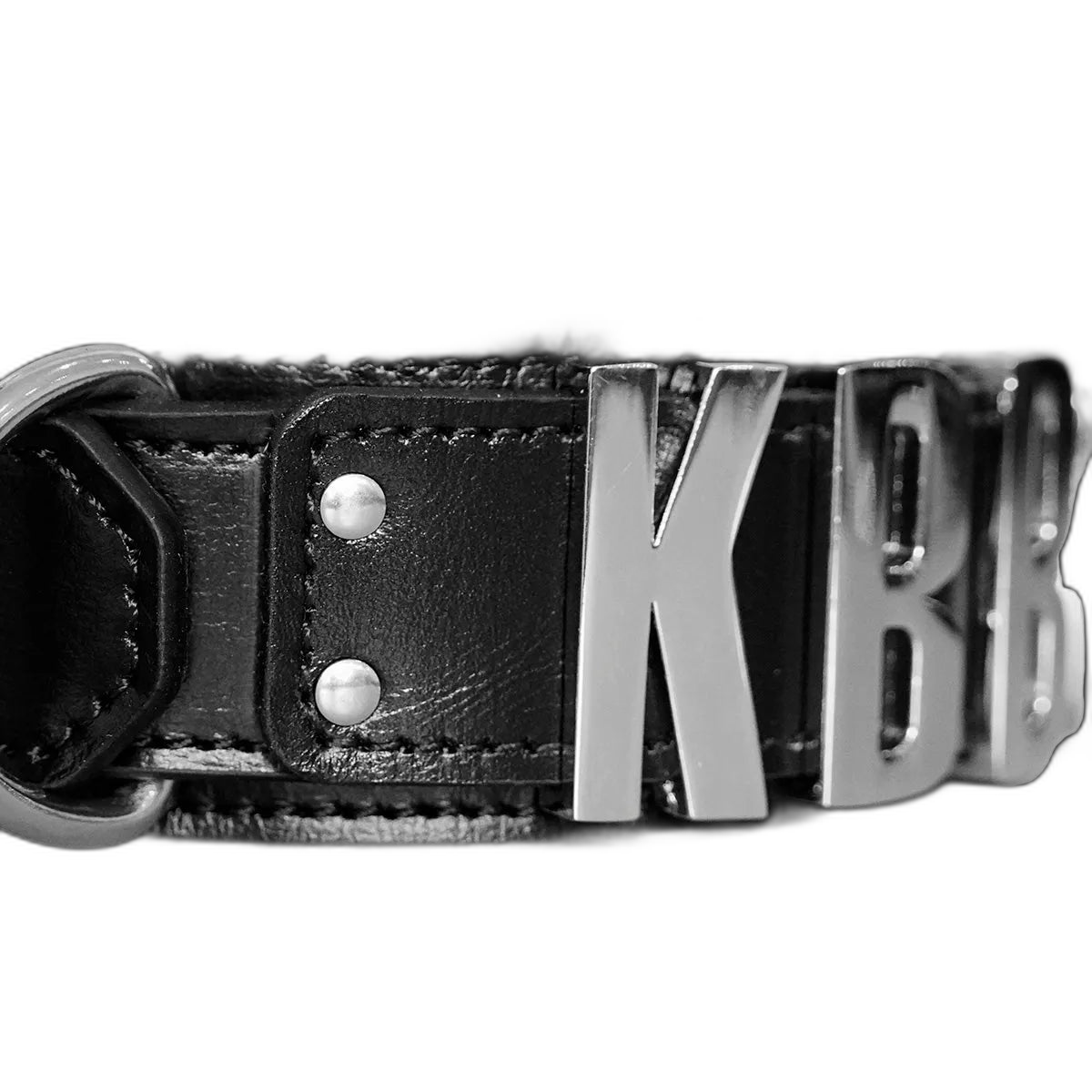 Tumbled Leather Alphabet Collar