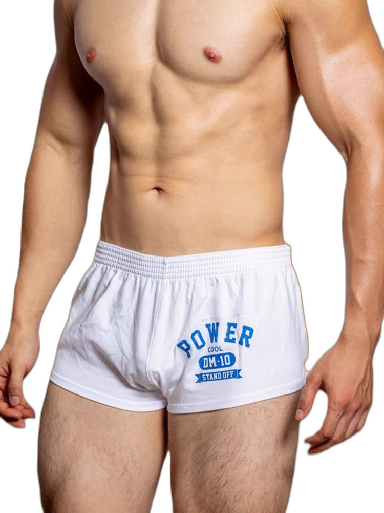2-pack Men's DM Printed Lettering Low Waist Sexy Cotton Boxer Shorts