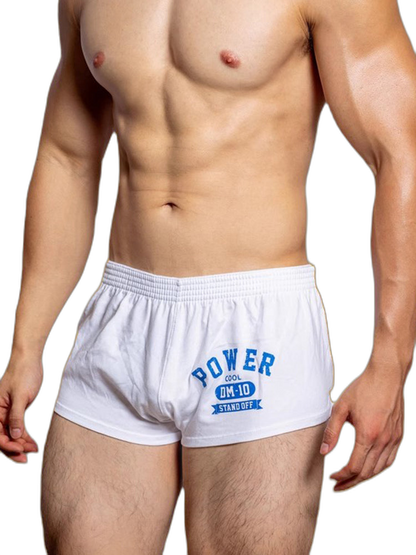 2-pack Men's DM Printed Lettering Low Waist Sexy Cotton Boxer Shorts