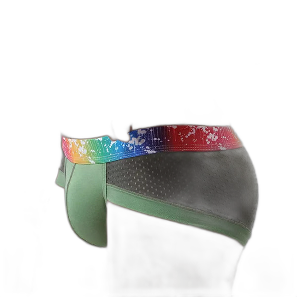 4 Pack Breathable Modal Colored Belt Briefs-rainbow pride underwear
