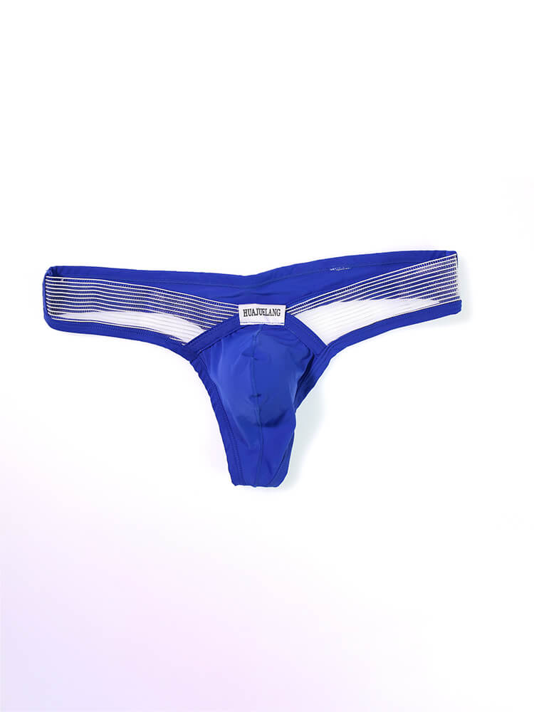 Men's Sheer Low-Rise U-Convex Pouch Thong