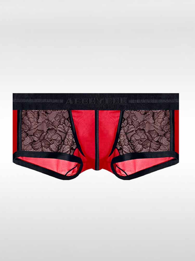 Men's Ice Silk Lace Sexy Sheer Ultra-Thin Trunks