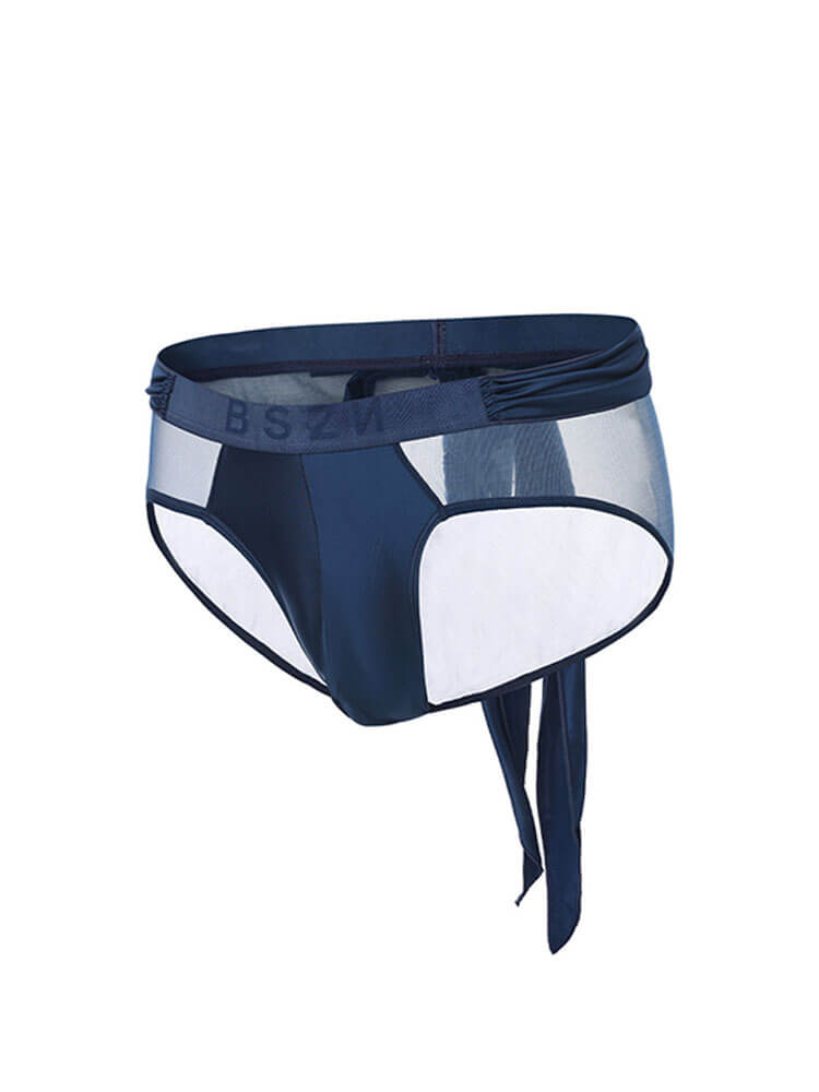 Men's Lace-Up Back Lightweight Satin Briefs