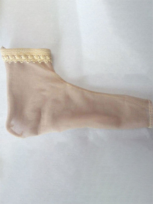 Foot Fetish Ultra-Thin Stockings Lace Penis Sleeve