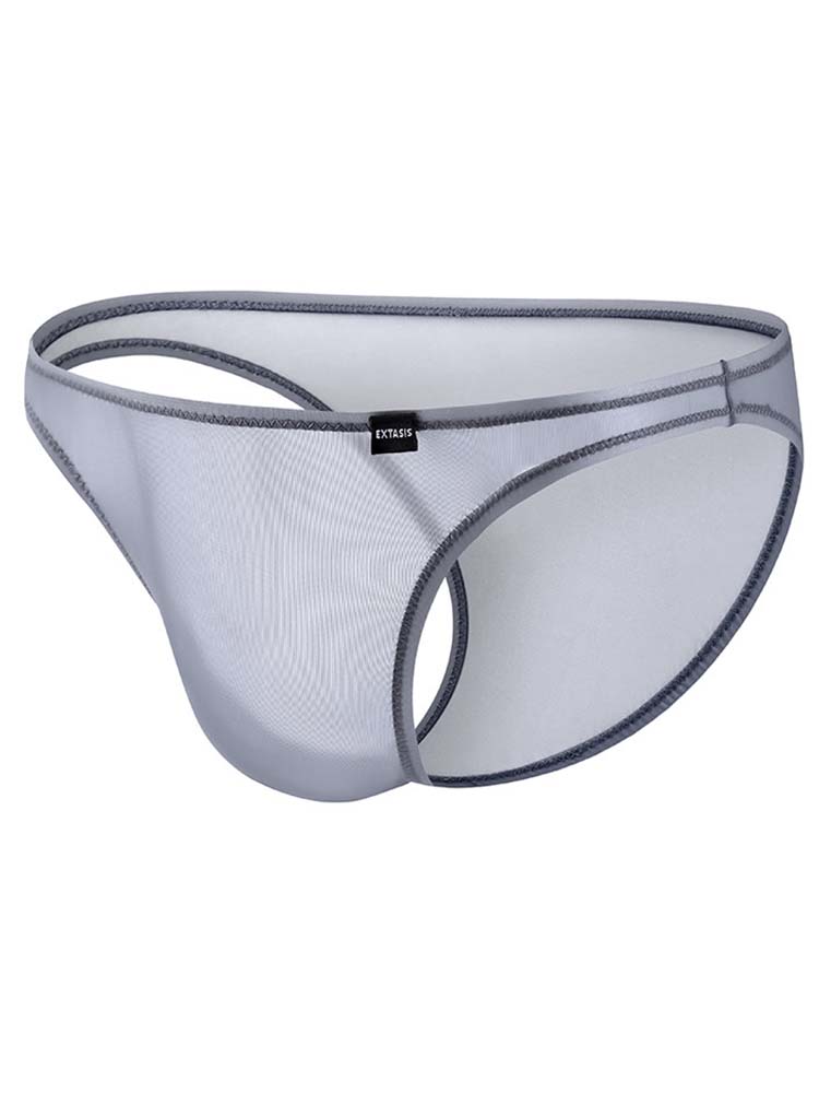 Men's Solid Color Sheer Ultra-Thin Tight Briefs