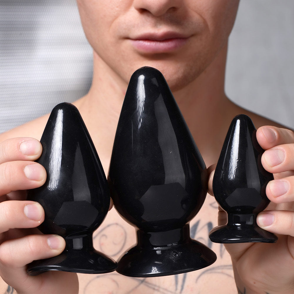 Triple Cones 3 Piece Anal Plug Set