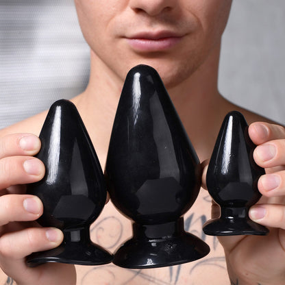 Triple Cones 3 Piece Anal Plug Set