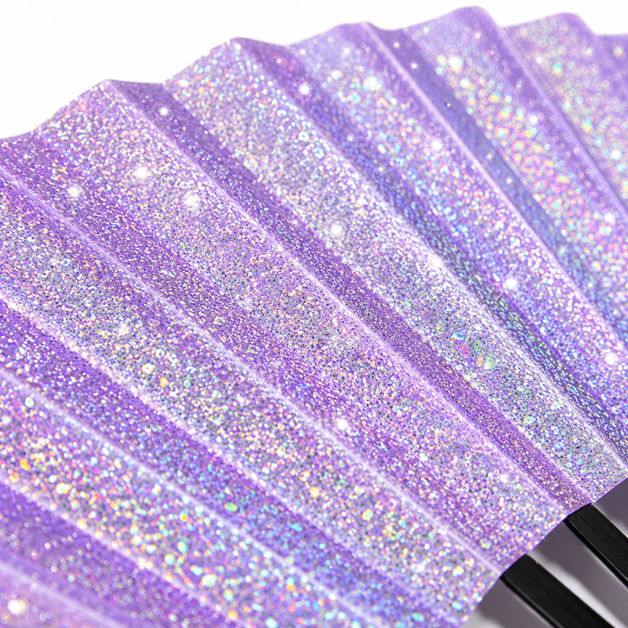 Lilac Glitter XL Festival Fan