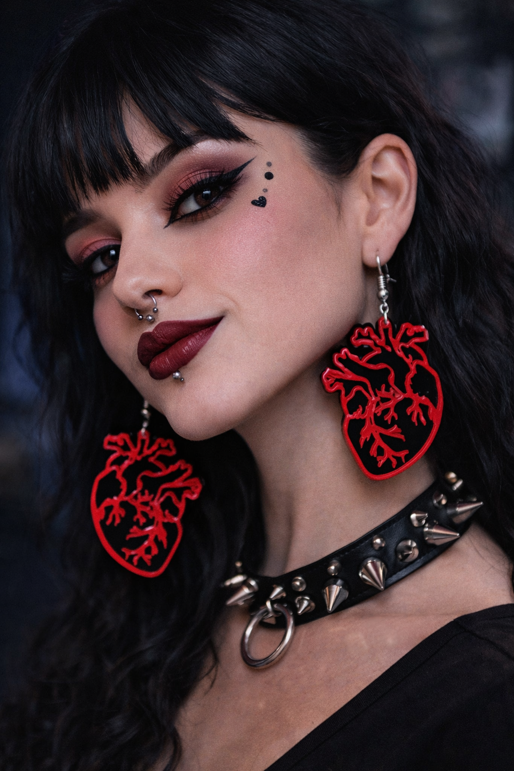 Anatomical Heart Drop Earrings