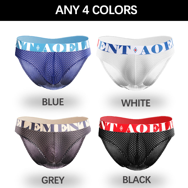 4 Pack Men's Cool Down U Convex Pouch Briefs