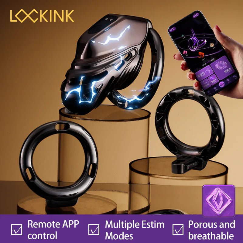 App Controlled Shock Chastity Cage And Key Box Bundle - The Pup Play Hub