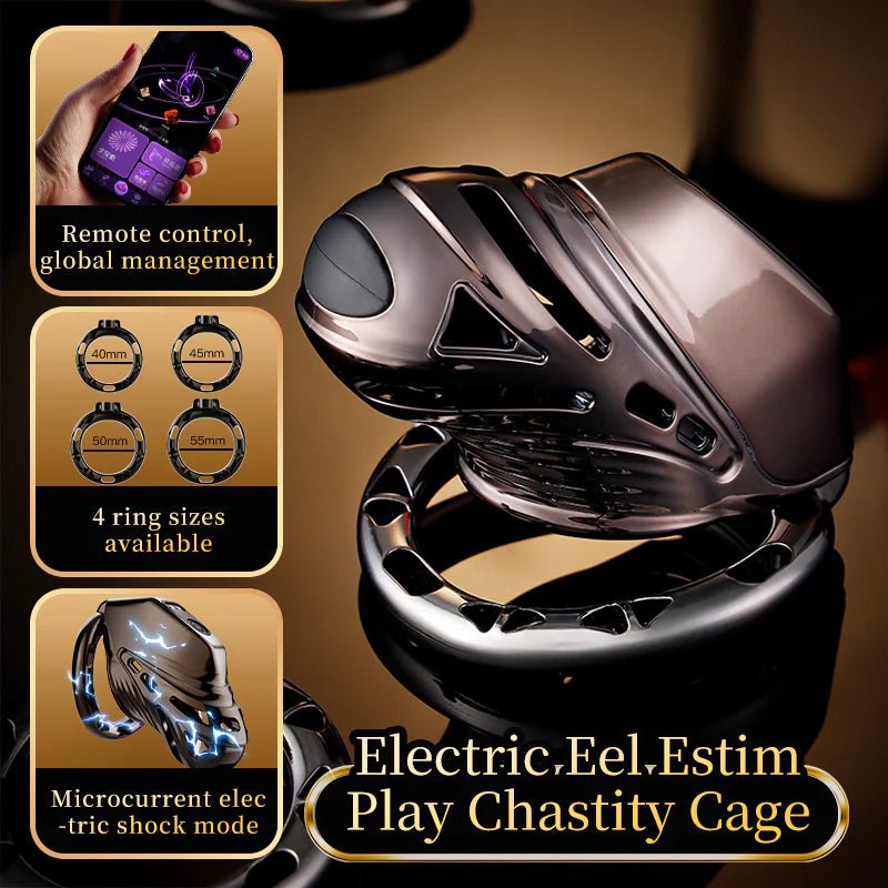 App Controlled Shock Chastity Cage And Key Box Bundle - The Pup Play Hub