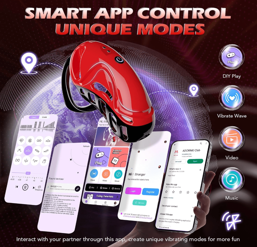 App Controlled Vibrating Chastity Cage - The Pup Play Hub