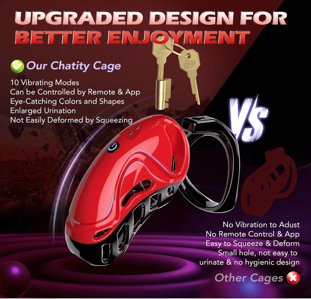 App Controlled Vibrating Chastity Cage - The Pup Play Hub