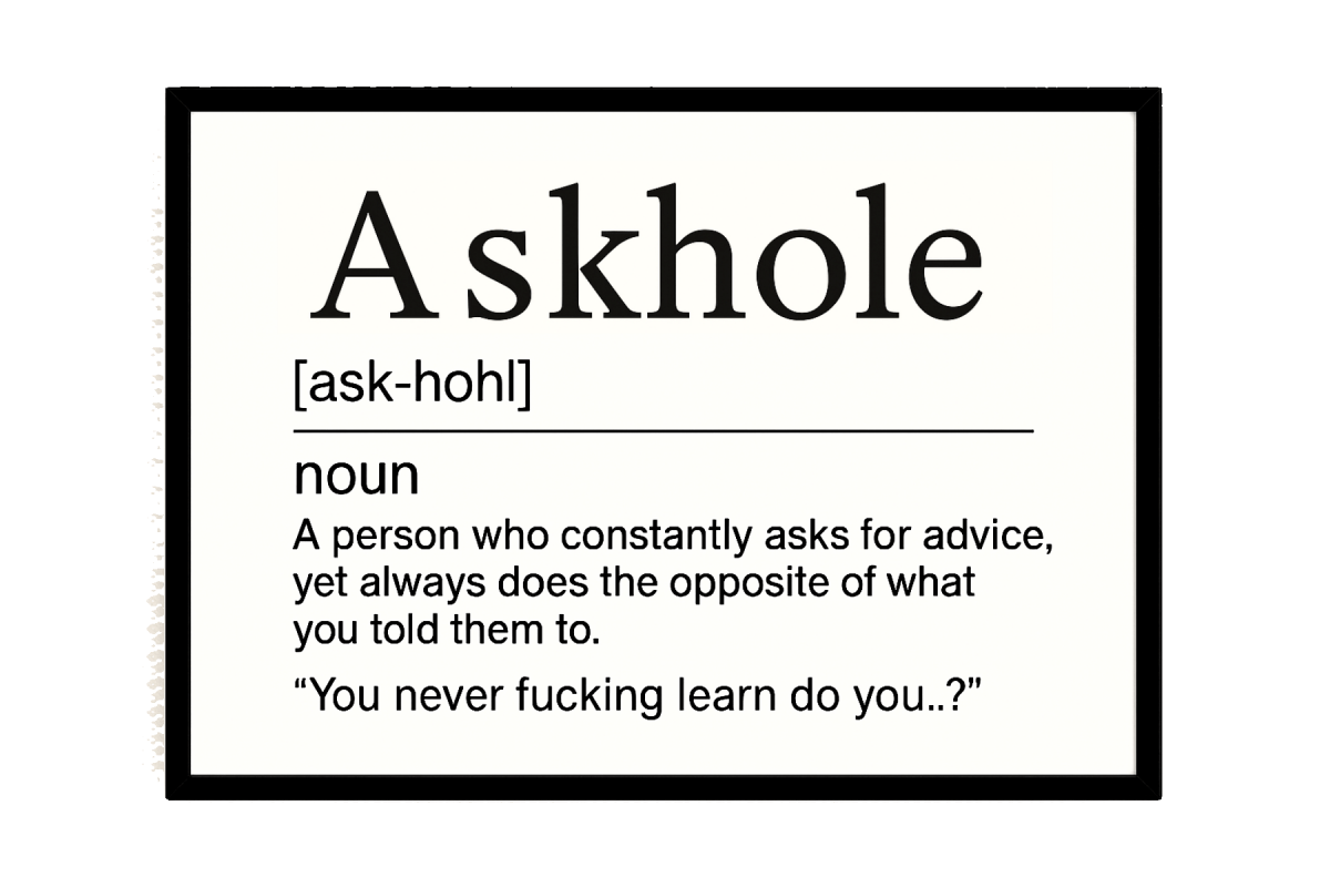 Askhole (Definition) Print In Frame - The Pup Play Hub