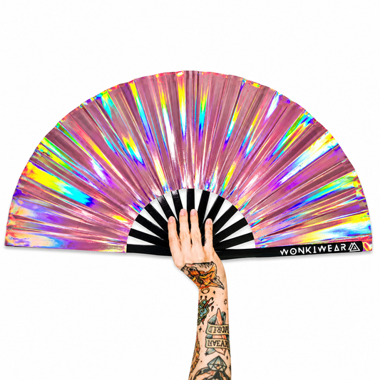 Aurora Galaxy Iridescent Festival Fan