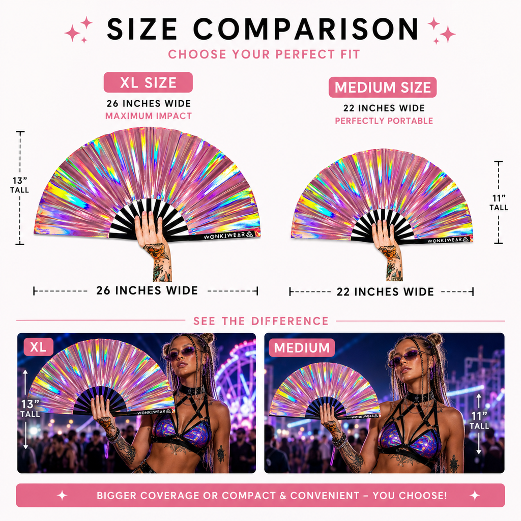 Aurora Galaxy Iridescent Festival Fan