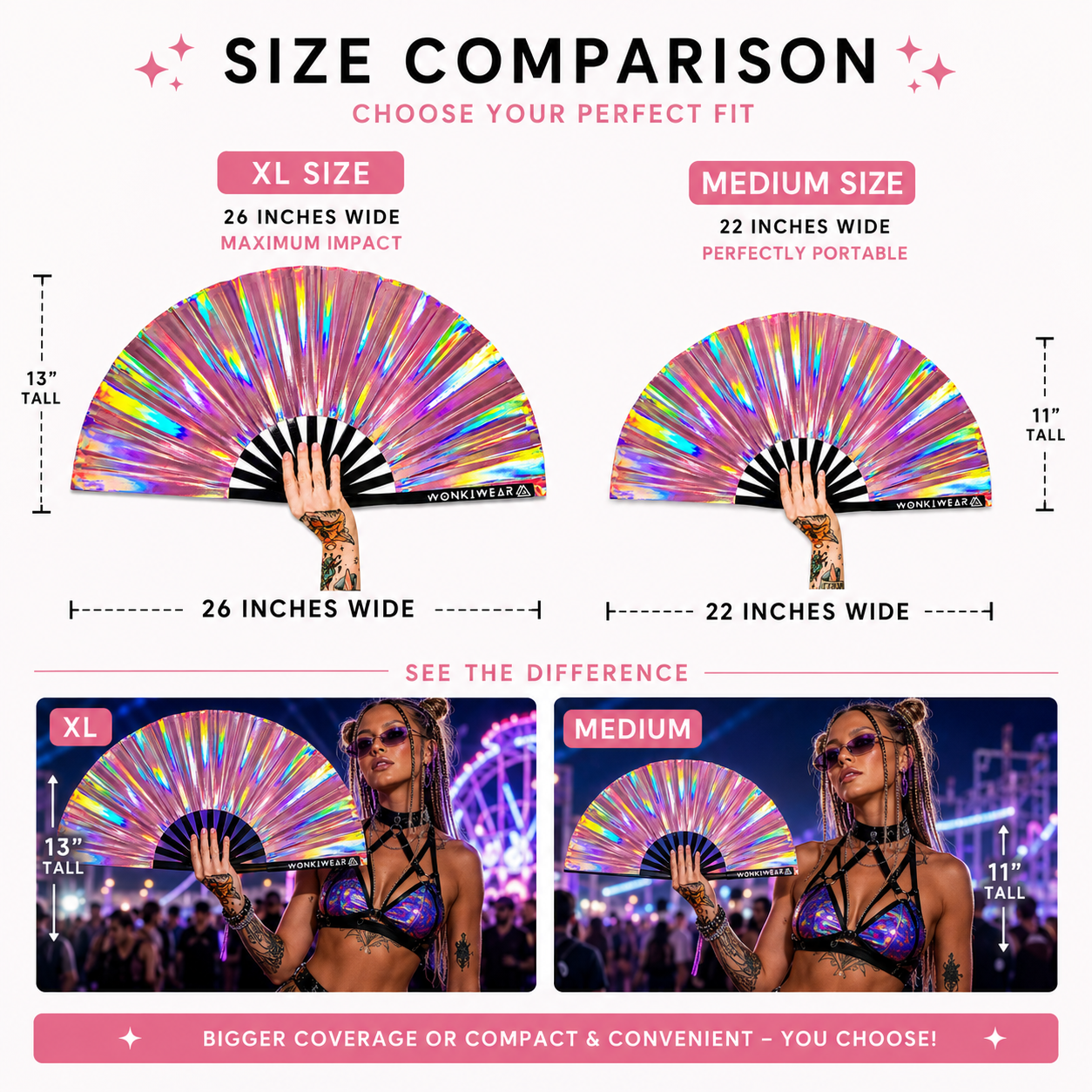 Aurora Galaxy Iridescent Festival Fan