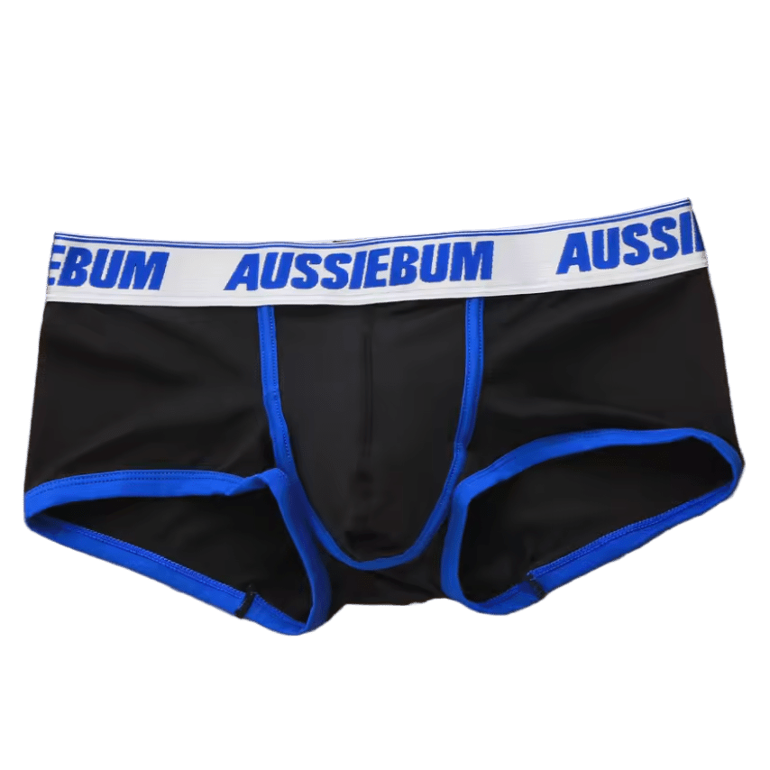 Aussiebum Mesh Trunks Black/Blue - The Pup Play Hub