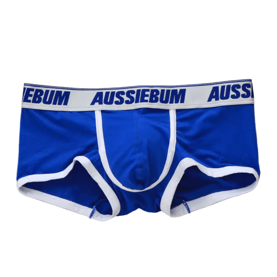 Aussiebum Mesh Trunks Blue/White - The Pup Play Hub