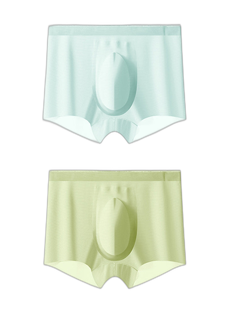 2 Pack Men's Ultra-Thin Ice Silk Quick-Dry Trunks