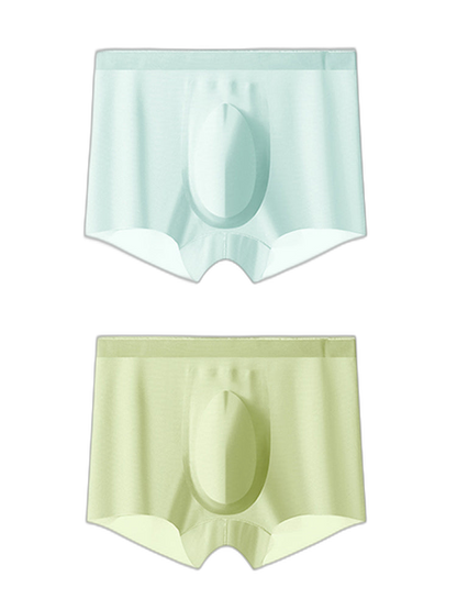 2 Pack Men's Ultra-Thin Ice Silk Quick-Dry Trunks