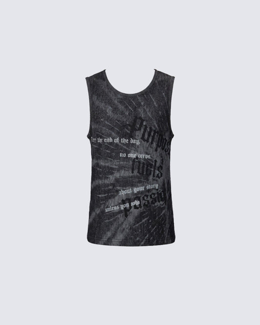 Y2K Light Asian Slim Graphic Tank Top New