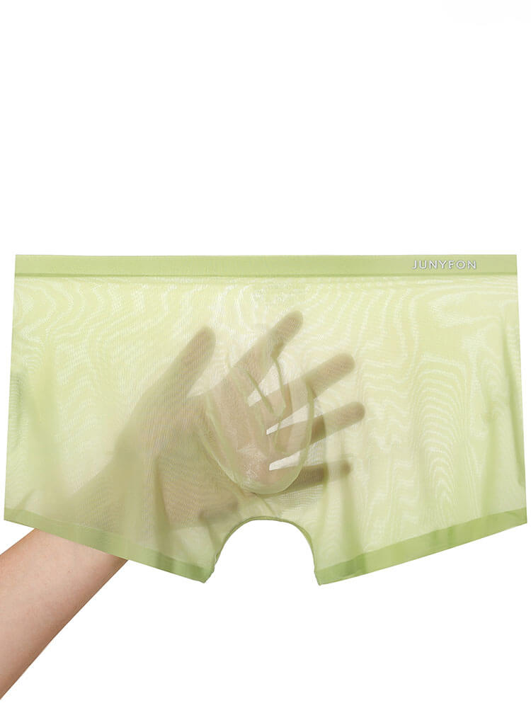 Men's Sexy Sheer Ultra-Thin Ice Silk Boxer Briefs