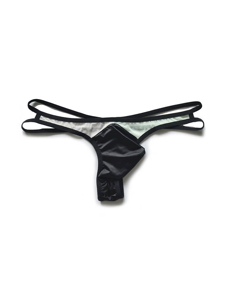Men's Sexy Low-Rise Silky Nylon Thong