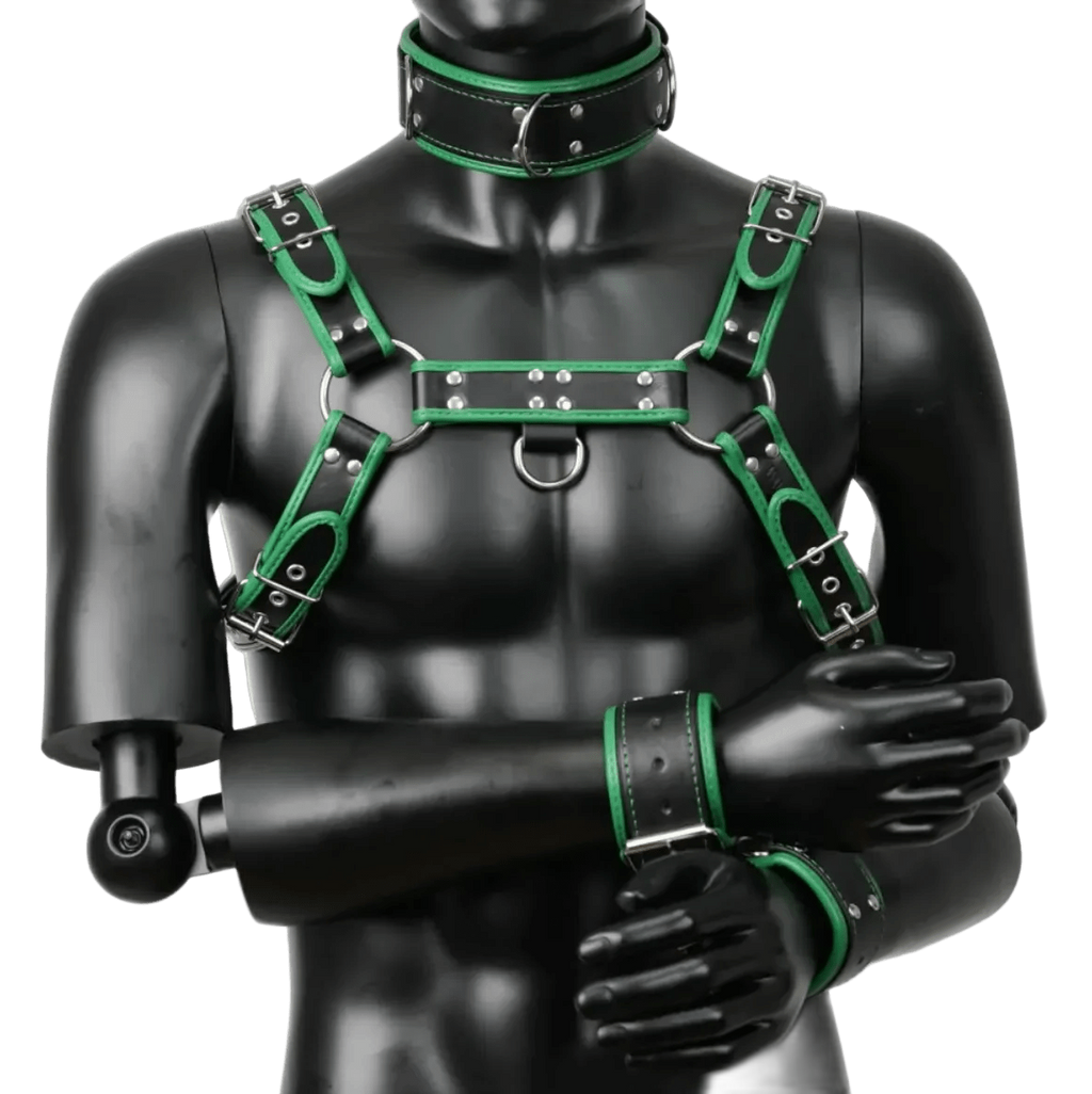 Harness, Cuff, Collar Bundle Green