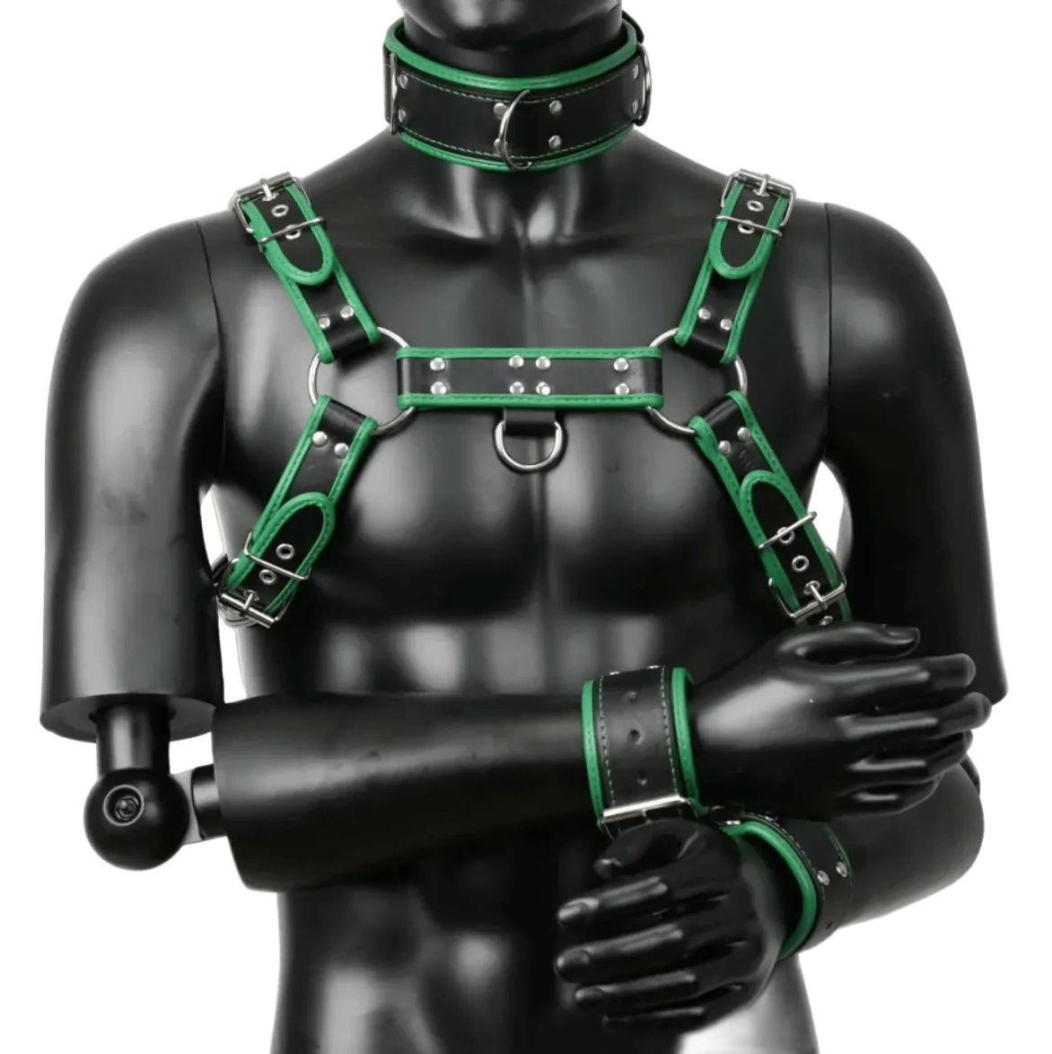 Harness, Cuff, Collar Bundle Green