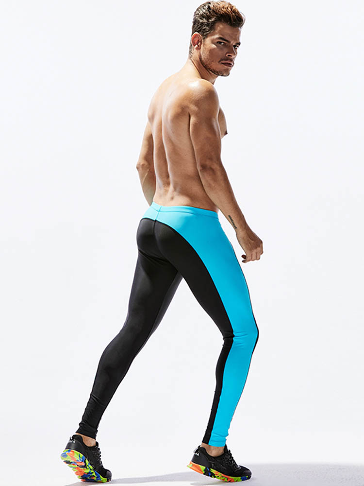 Men's Colorblock Tight Sports Yoga Pants