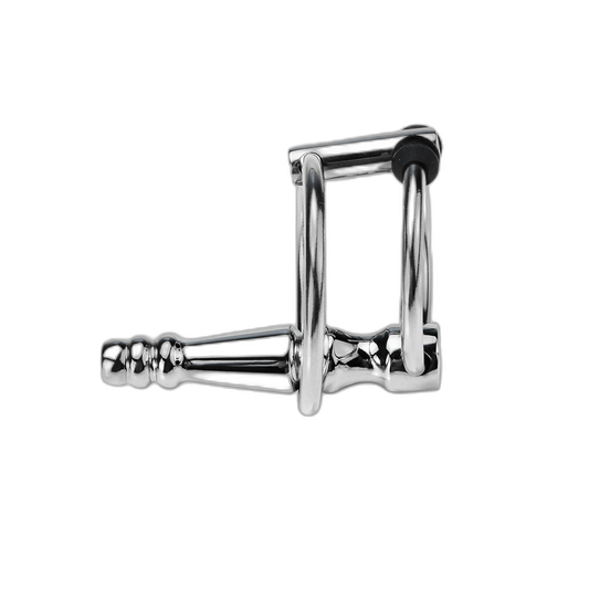 Stainless Steel Hollow Penis Plug with Twin Rings