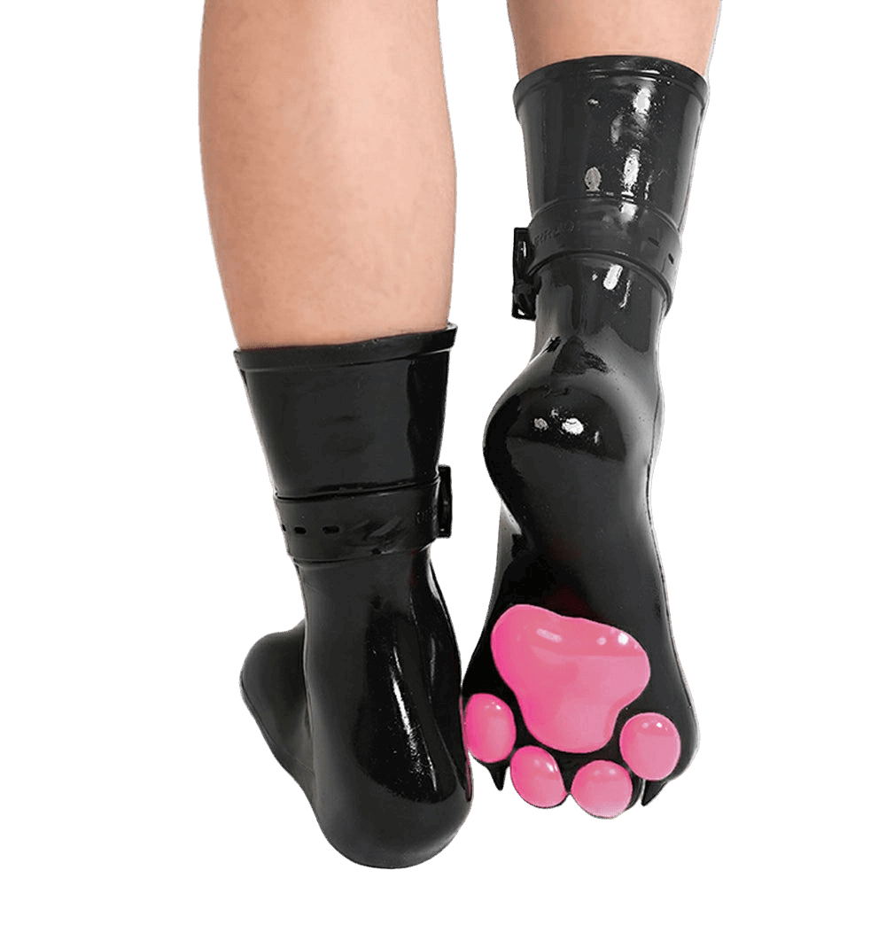 Furrjoi Silicone Canine Paw feet with Bindings Pink