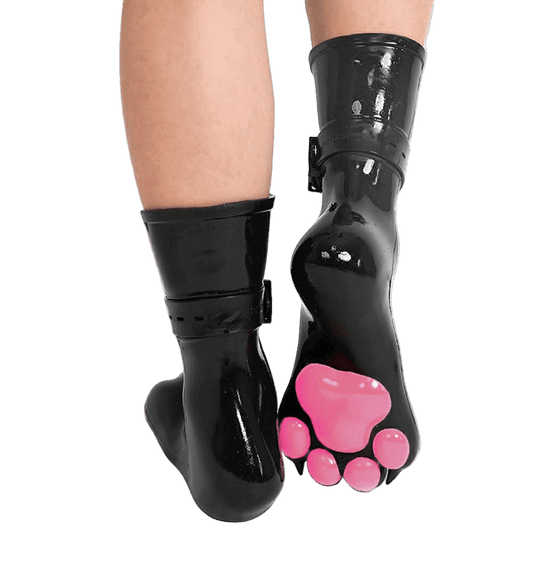 Furrjoi Silicone Canine Paw feet with Bindings Pink