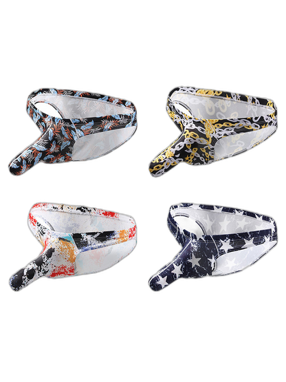4 Pack Men's Elephant Print Sexy Bikini
