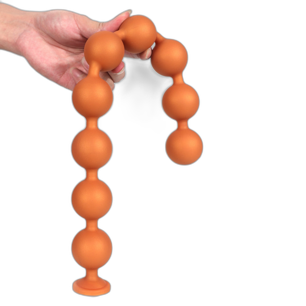 Lina - 9 Anal Beads - Huge Silicone Anal Balls
